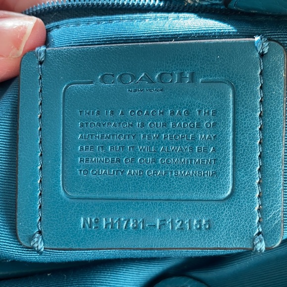 Beautiful Teal Coach Satchel - Picture 4 of 5